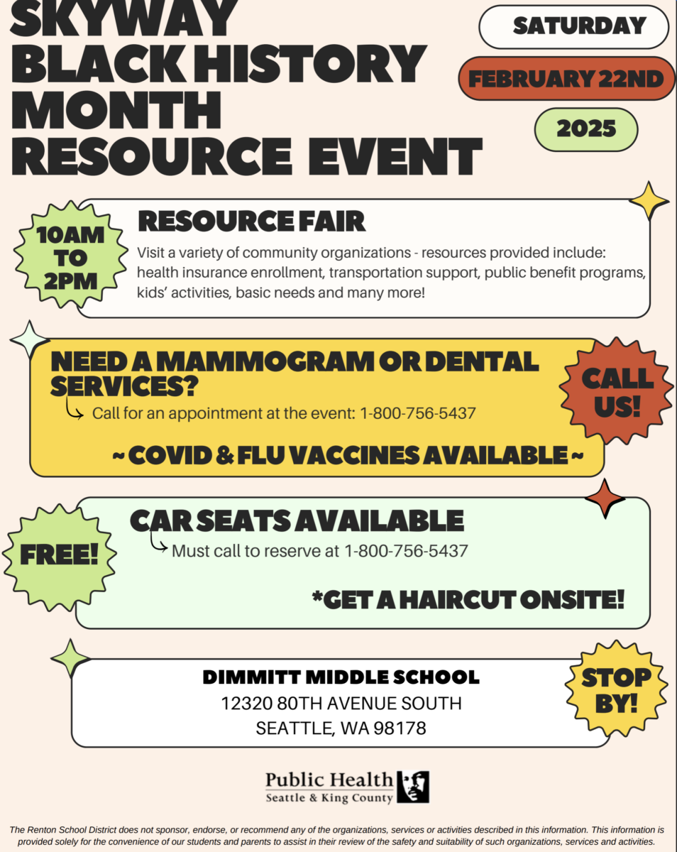 Flyer for Skyway Black History Month Resource Event